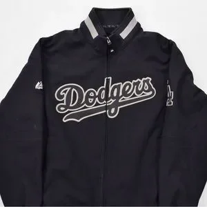 vintage 90s Majestic ロサンゼルスドジャース ジャケット Vintage Majestic Authentic Los Angeles Dodgers Zip Up Jacket
